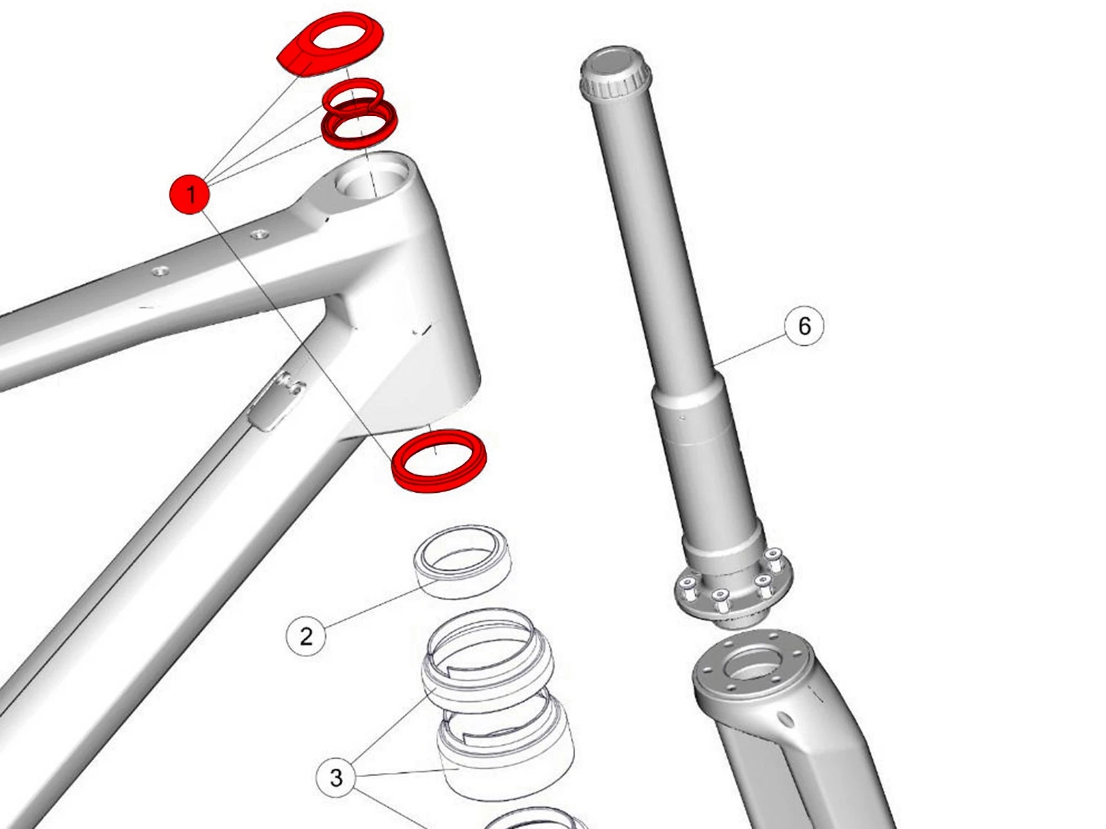 BMC Jeu De Direction URS01 Pour Fourche MTT 30002040 3 BMC Jeu De Direction URS01 Pour Fourche MTT 30002040