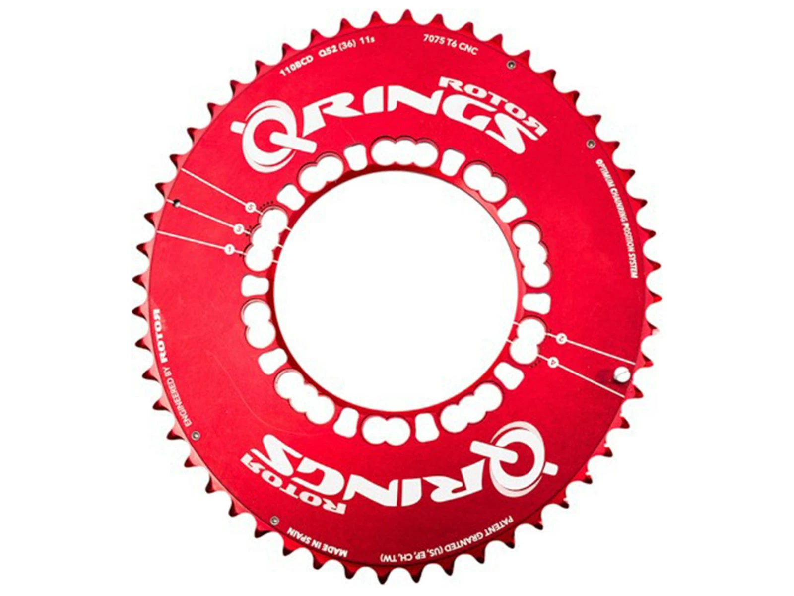 ROTOR Plateau Extérieur Q-Rings Aero 110BCDx4 Q50(34) 11v Red 3 ROTOR Plateau Extérieur Q-Rings Aero 110BCDx4 Q50(34) 11v Red