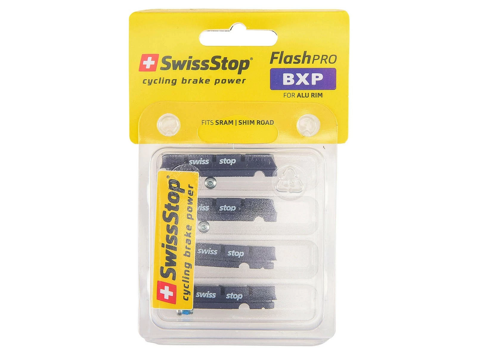 SWISSSTOP Pack De 4 Patins FlashPro BXP Bleu Shimano/Sram - Aluminium 4 SWISSSTOP Pack De 4 Patins FlashPro BXP Bleu Shimano/Sram - Aluminium – Image 2