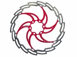 XLC Disque BR-X02 6 Trous 203mm Argent Rouge
